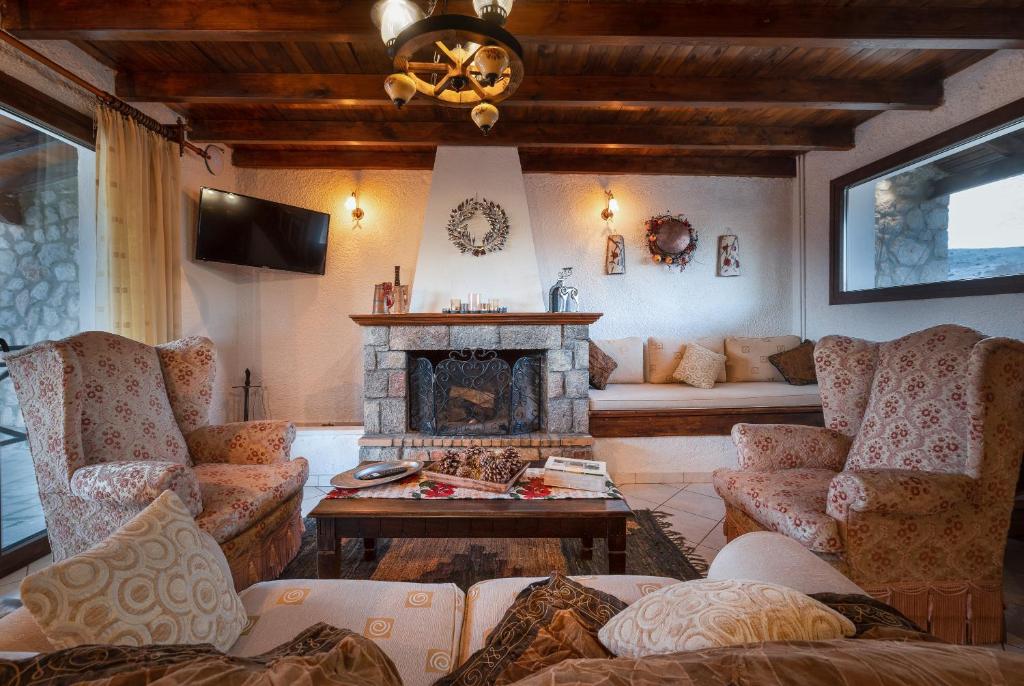 Posezení v ubytování Chalet Renata 2 Livadi Arachovas