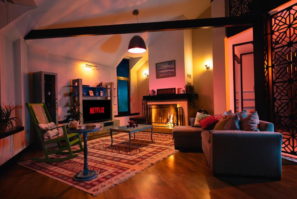 Zona d'estar a Tfeli Penthouse