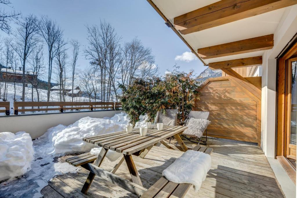 Le Flocon de Neige - Appt cosy avec terrasse v zime