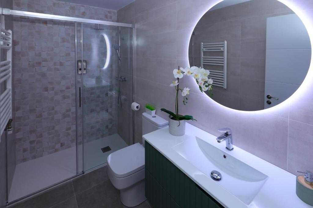 Koupelna v ubytování APARTAMENTOS LOS QUESEROS