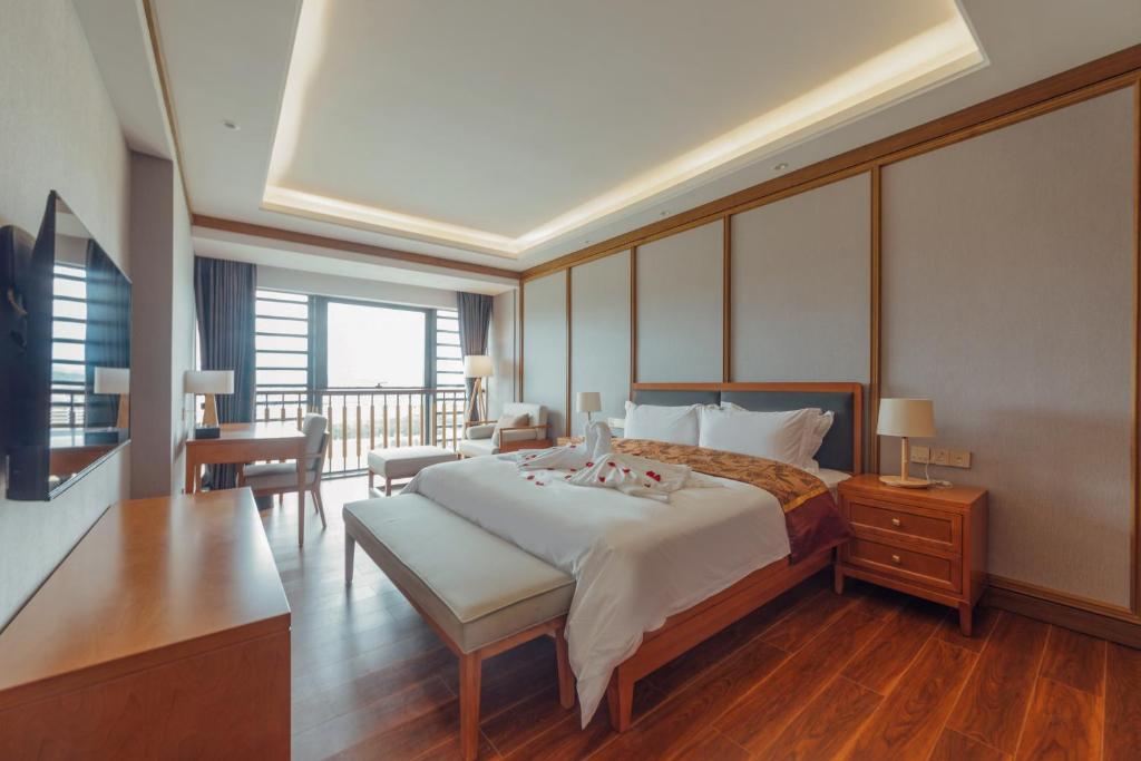 Postel nebo postele na pokoji v ubytování White Swan Guest House MeiZhou