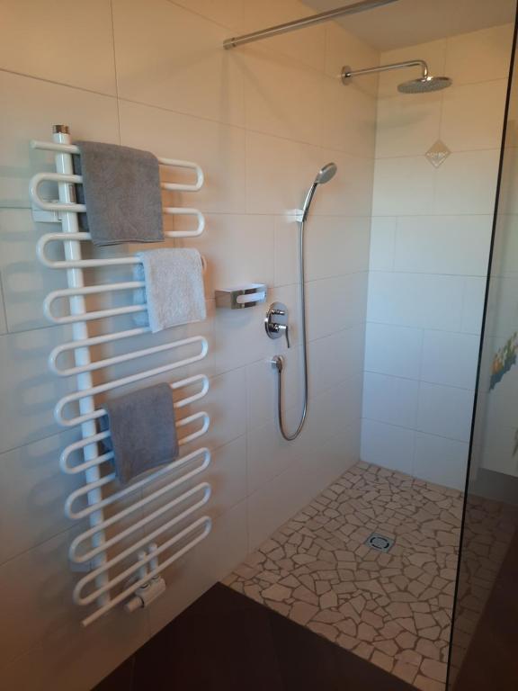 Koupelna v ubytování Appartements Anfang