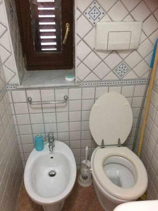 A bathroom at Il Convento Alghero