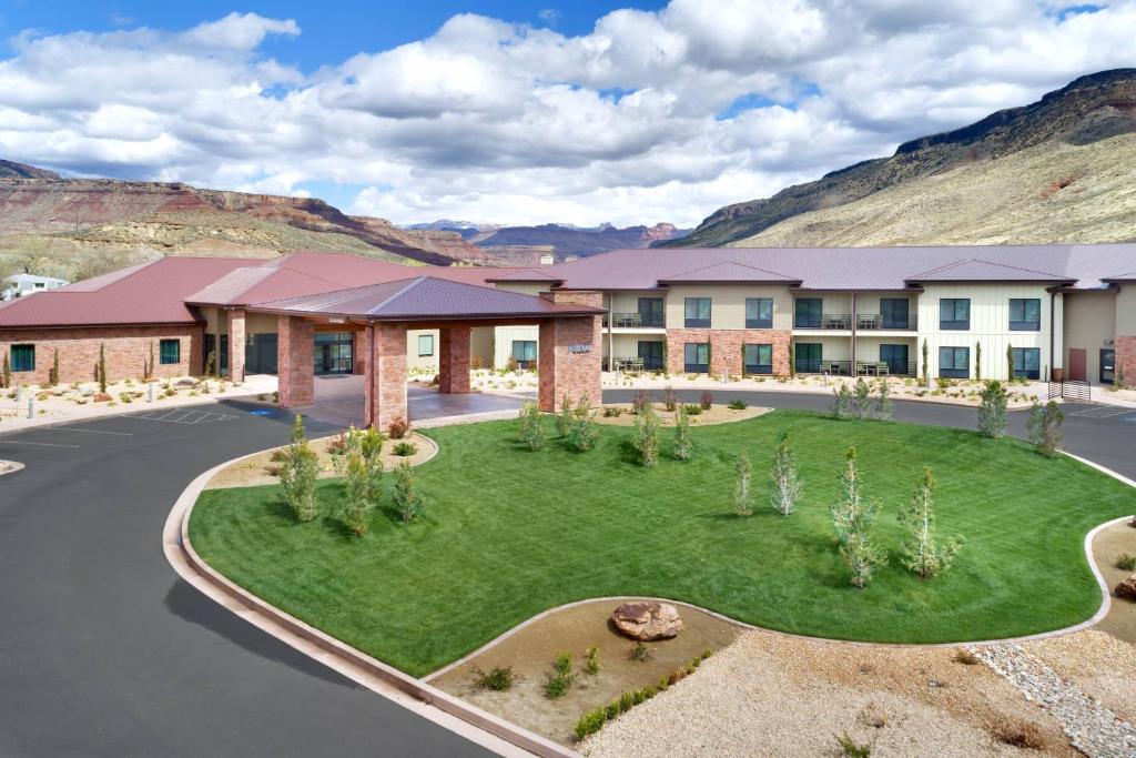 a rendering of the front of a hotel with a lawn at Fairfield Inn & Suites by Marriott Virgin Zion National Park in Virgin