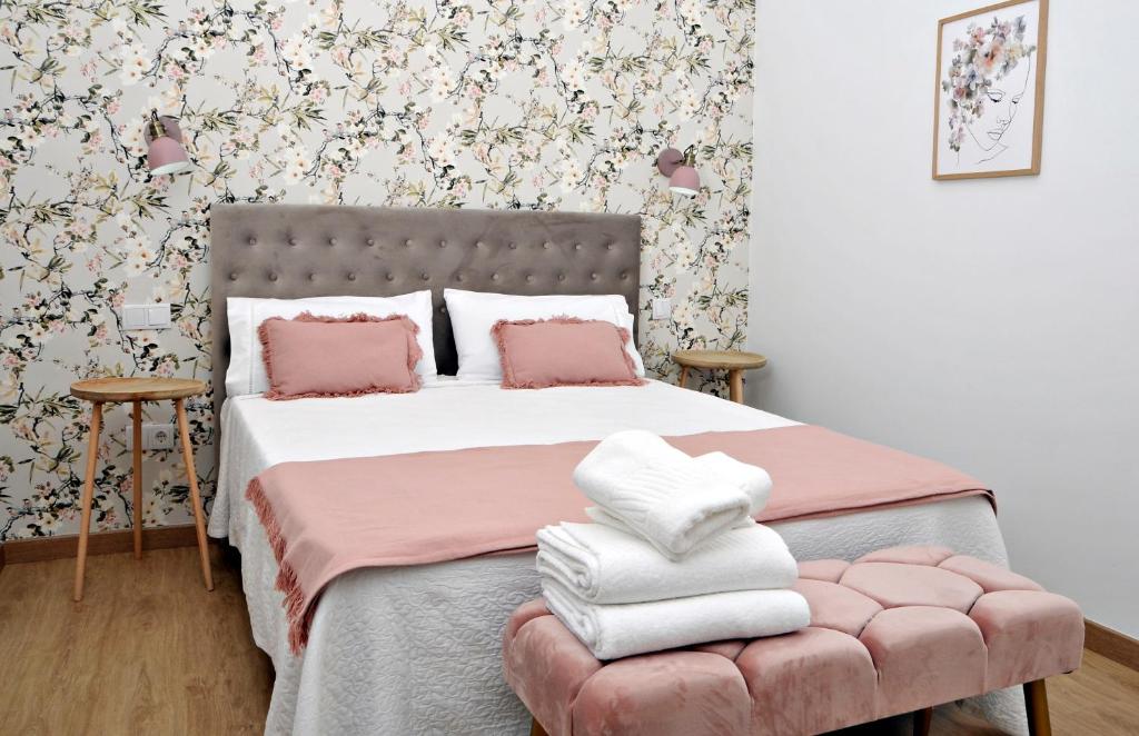 Postel nebo postele na pokoji v ubytování Apartamentos Turaca