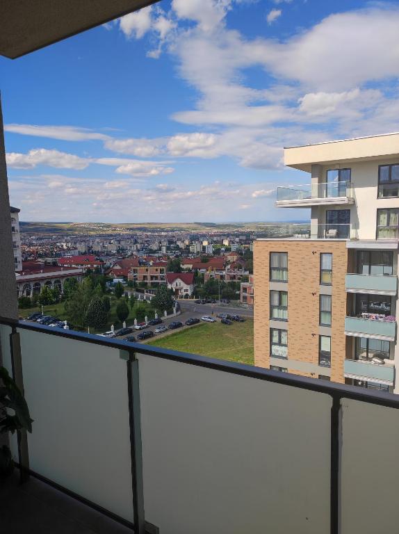 a view from the balcony of a building at grand hill panorama in Cluj-Napoca