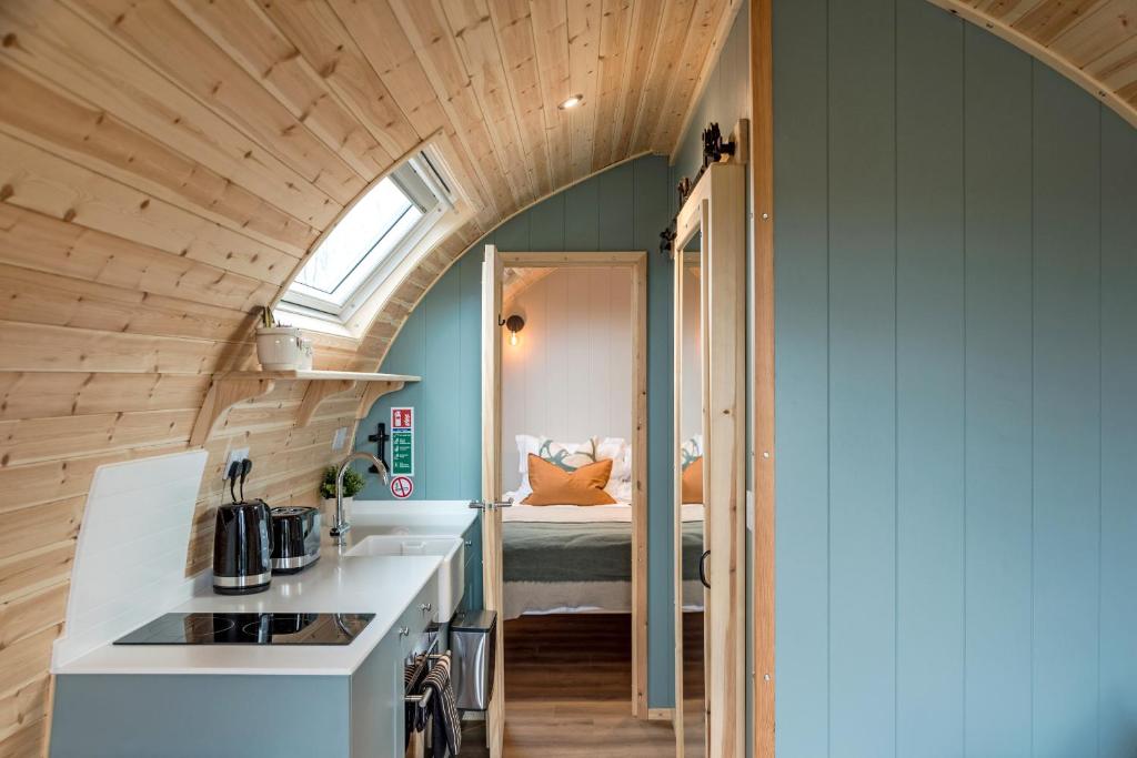 Kuchyň nebo kuchyňský kout v ubytování Country Glamping