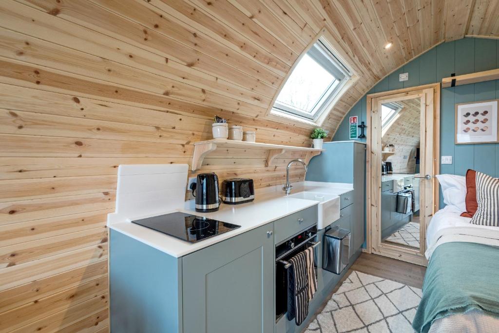 Kuchyň nebo kuchyňský kout v ubytování Country Glamping