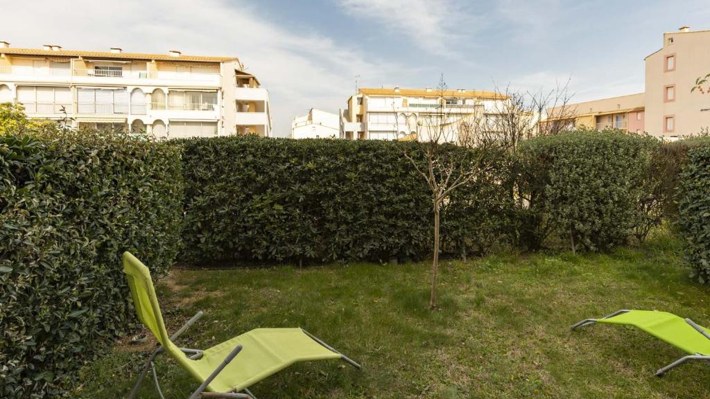Vonkajšia záhrada v ubytovaní Santa Monica 2- 132- Appart jardin- 6 pers