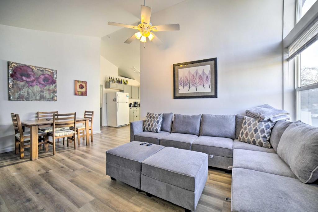 a living room with a couch and a table at Reno Vacation Rental 1 Mi to Casinos! in Reno