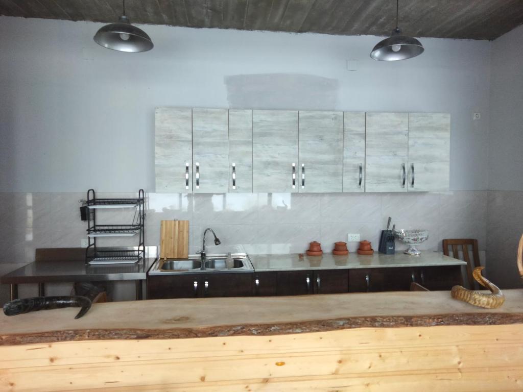 Kuchyň nebo kuchyňský kout v ubytování Melen-guest house