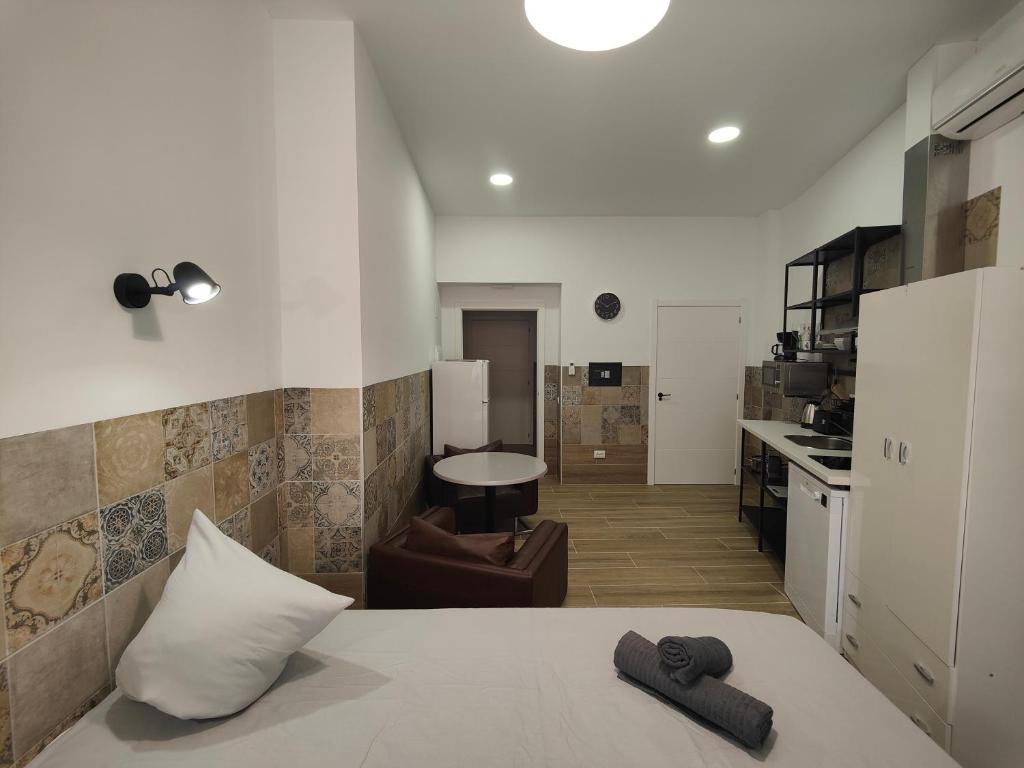 Kuchyň nebo kuchyňský kout v ubytování Apartamentos Pueblo Mar