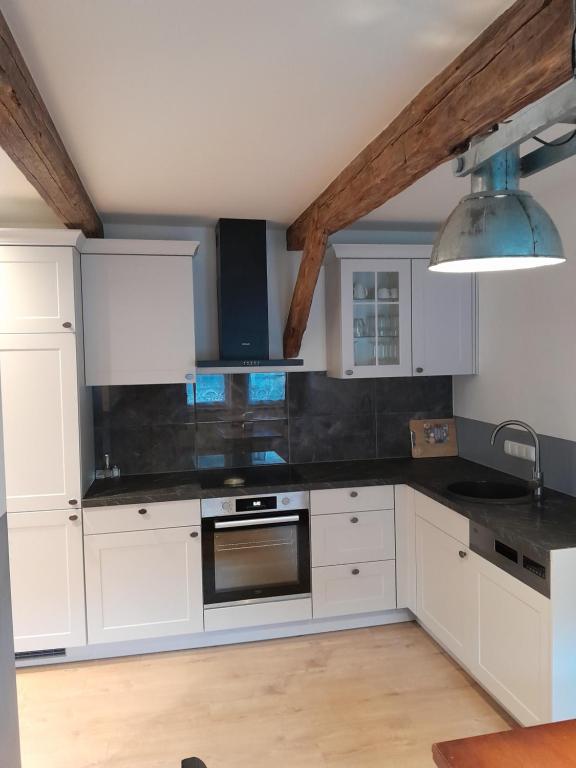Kuchyň nebo kuchyňský kout v ubytování Ferienhaus Kolbnitz