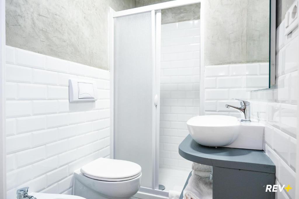 Koupelna v ubytování Lia Art Hotel