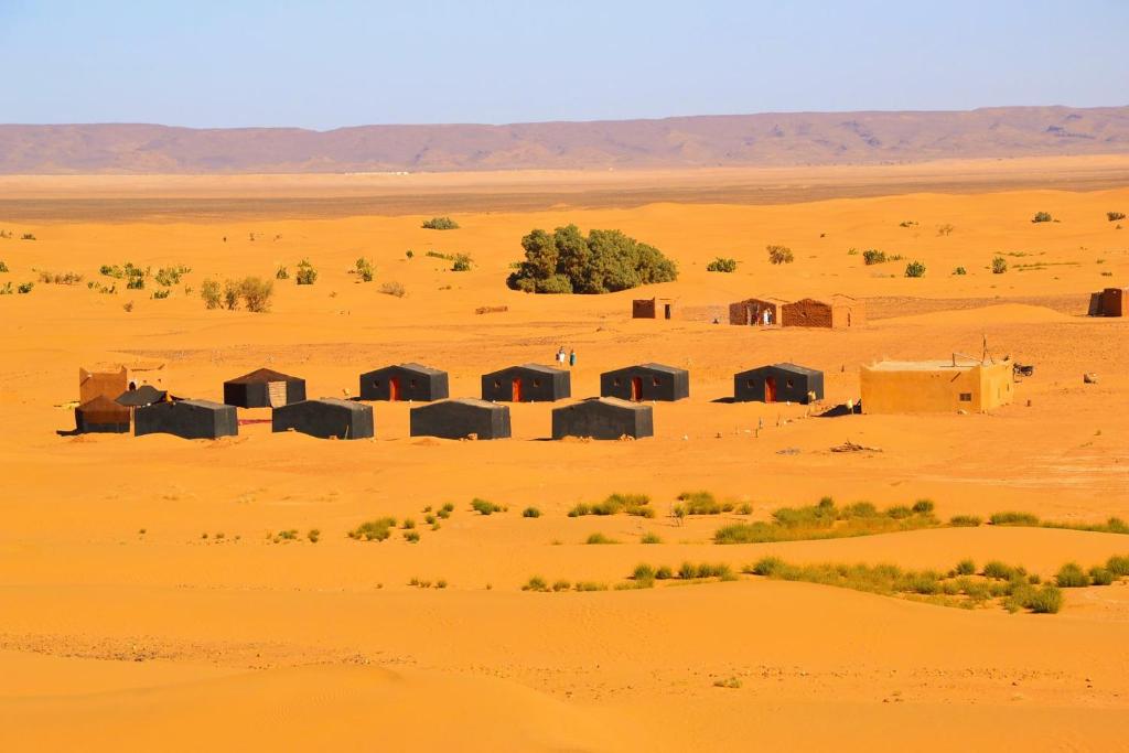an old village in the desert at Camp Mbark authentic in Mhamid
