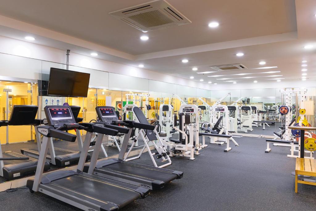 Fitness centrum a/nebo fitness zařízení v ubytování Sono Belle Jeju