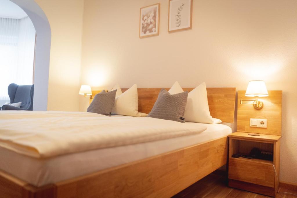 Postel nebo postele na pokoji v ubytování Bio-Hotel Melter