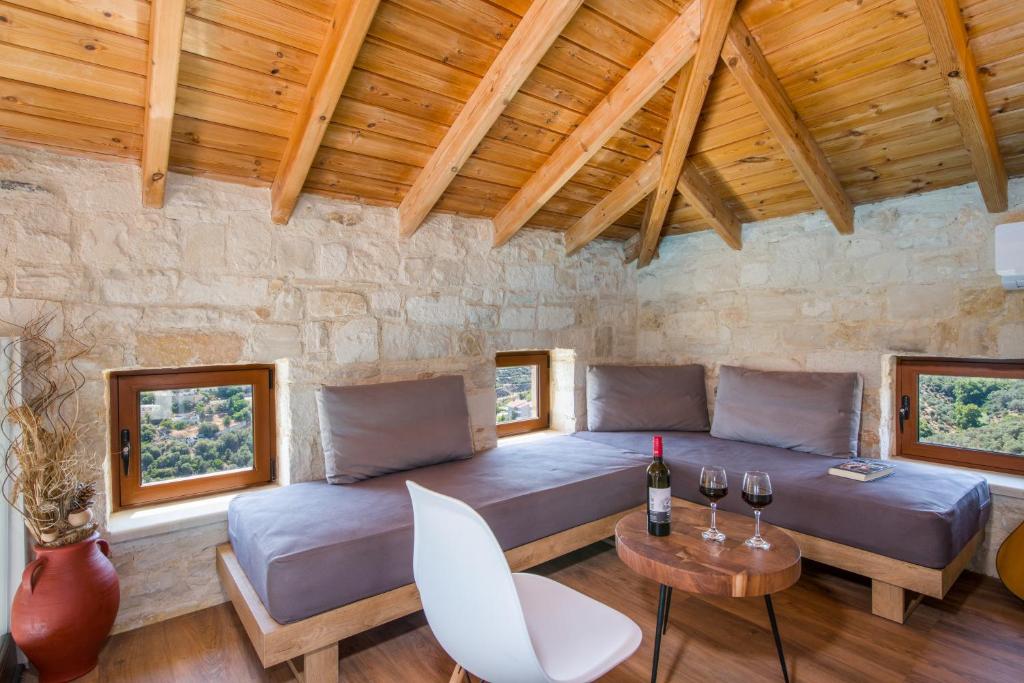 Posezení v ubytování Villa Kourouni