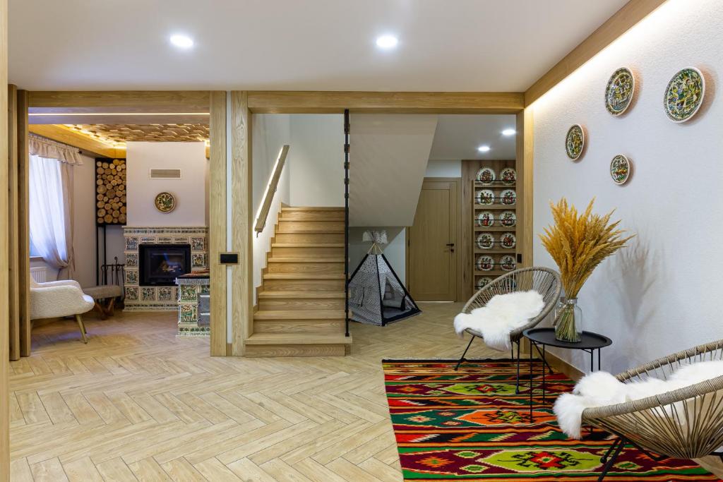 Posezení v ubytování Садиба На Перевалі