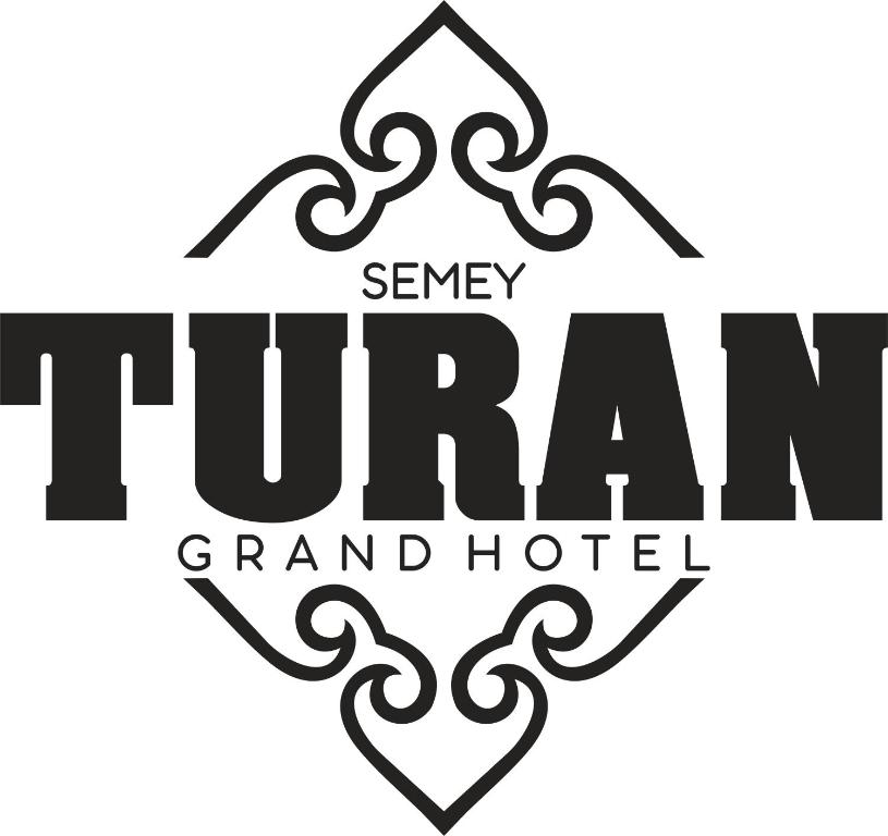 un logo blanco y negro para un gran hotel en TURAN SEMEY GRAND HOTEL, en Semey