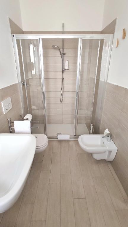 Koupelna v ubytování B&B Le Albarelle