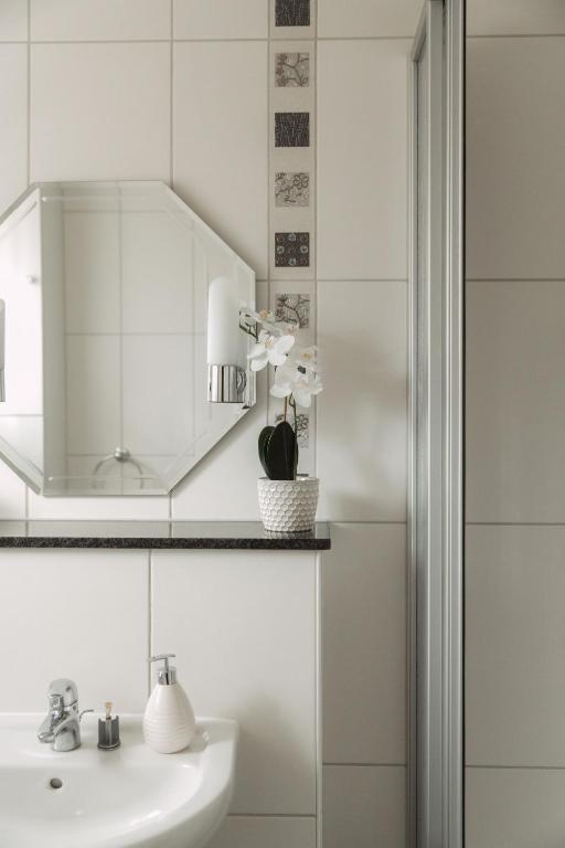 Koupelna v ubytování Ferienhaus LORINI
