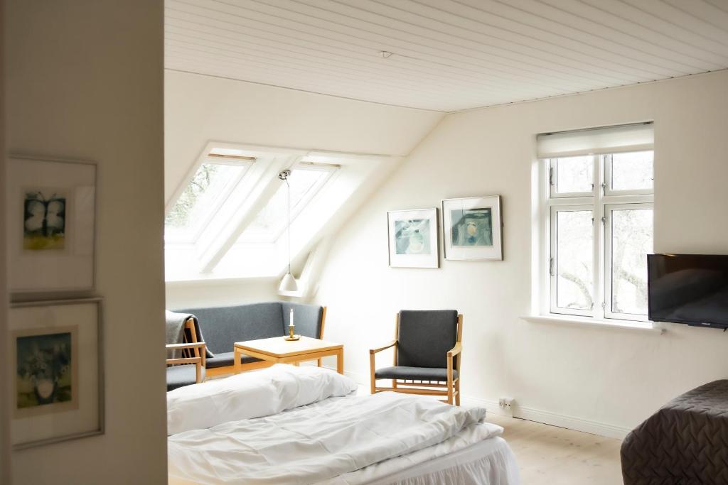Voodi või voodid majutusasutuse Hotel Aahøj toas