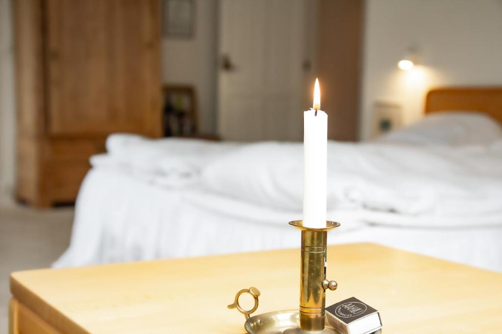 Voodi või voodid majutusasutuse Hotel Aahøj toas