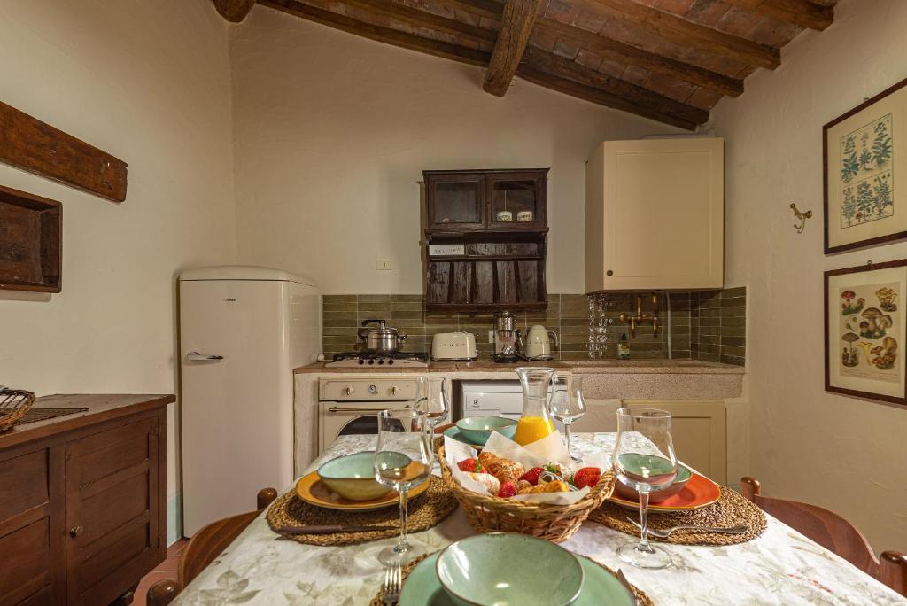 Kuchyň nebo kuchyňský kout v ubytování Podere Colombaio - Verbena