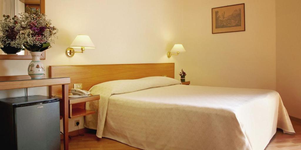 Postel nebo postele na pokoji v ubytování Hotel Plaza