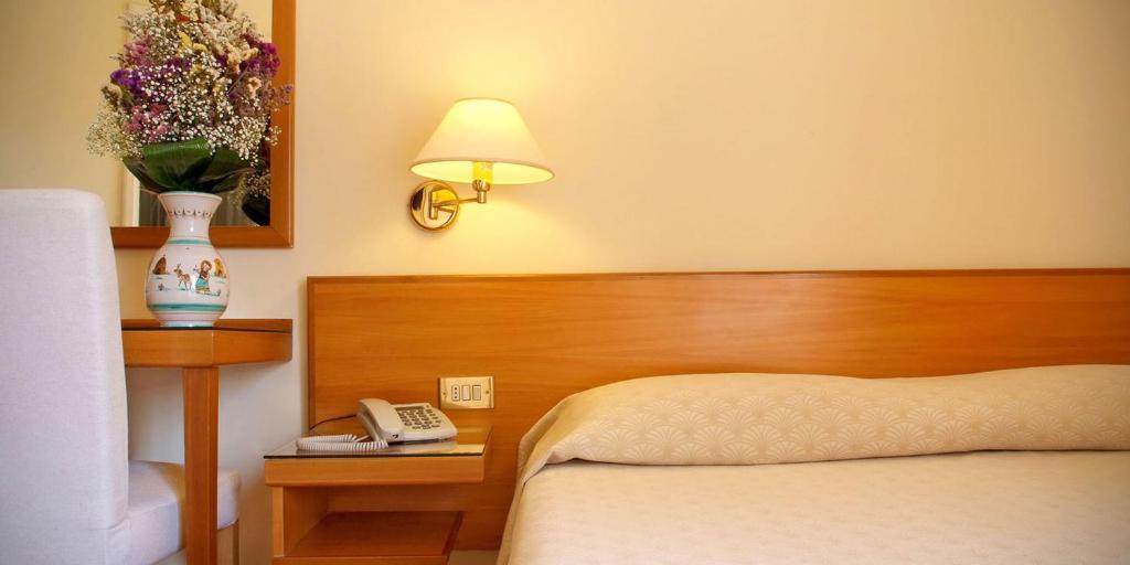 Postel nebo postele na pokoji v ubytování Hotel Plaza