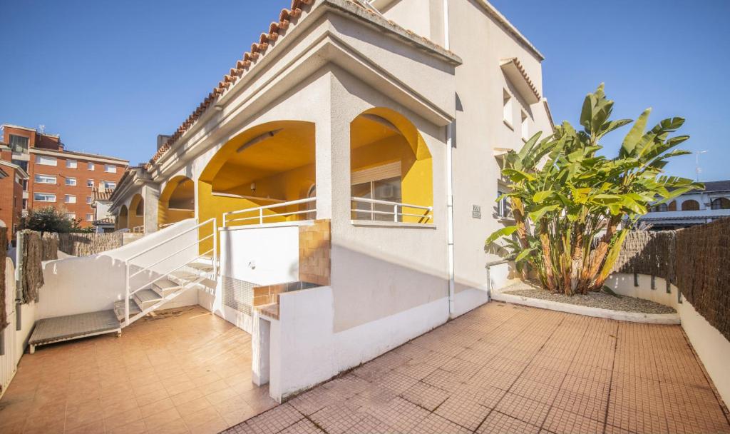 Bygningen som feriehuset ligger i