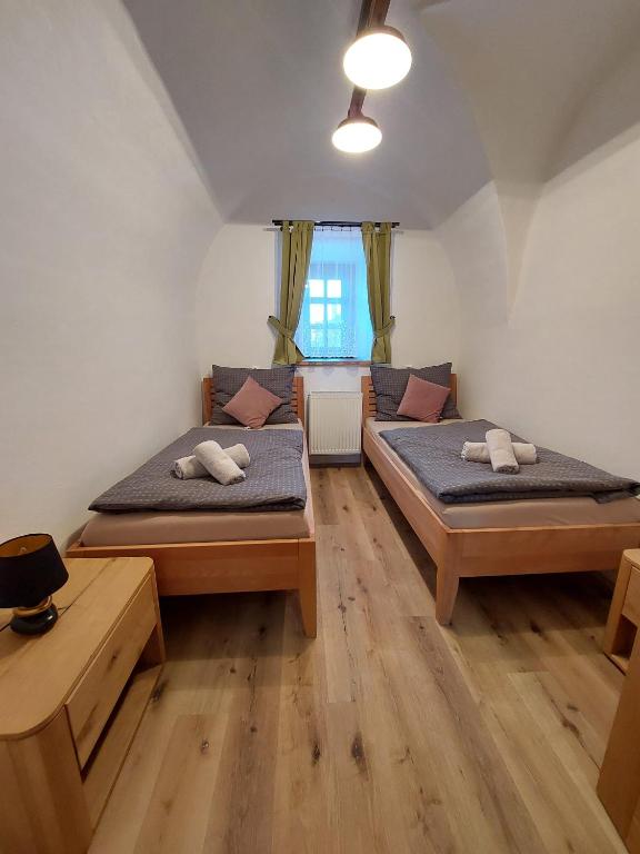 Postel nebo postele na pokoji v ubytování Villa Celnice