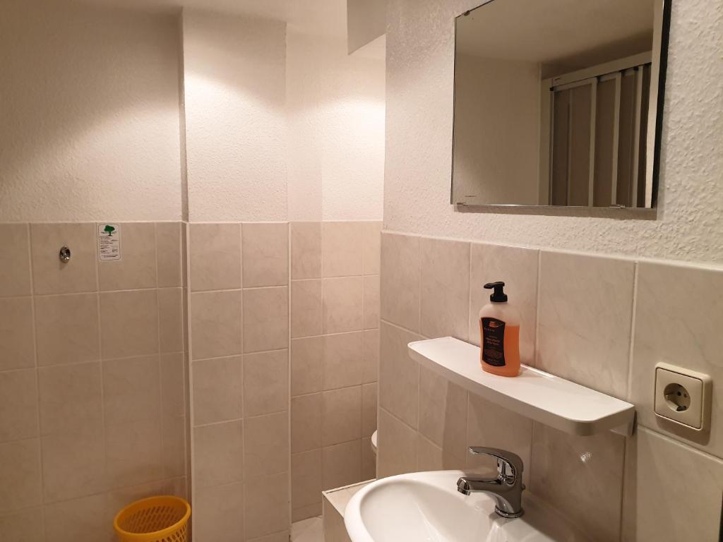 Koupelna v ubytování Guesthouse Beckmann
