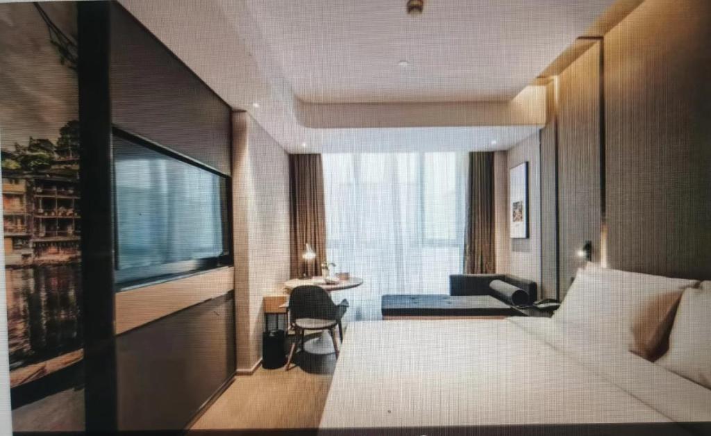 Postel nebo postele na pokoji v ubytování Atour Hotel Jiading Jiangqiao Jiayi Road Subway Station