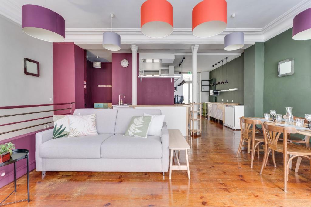 Posezení v ubytování Appartement Gambetta - Atypique - Rue Calme - Quartier dynamique