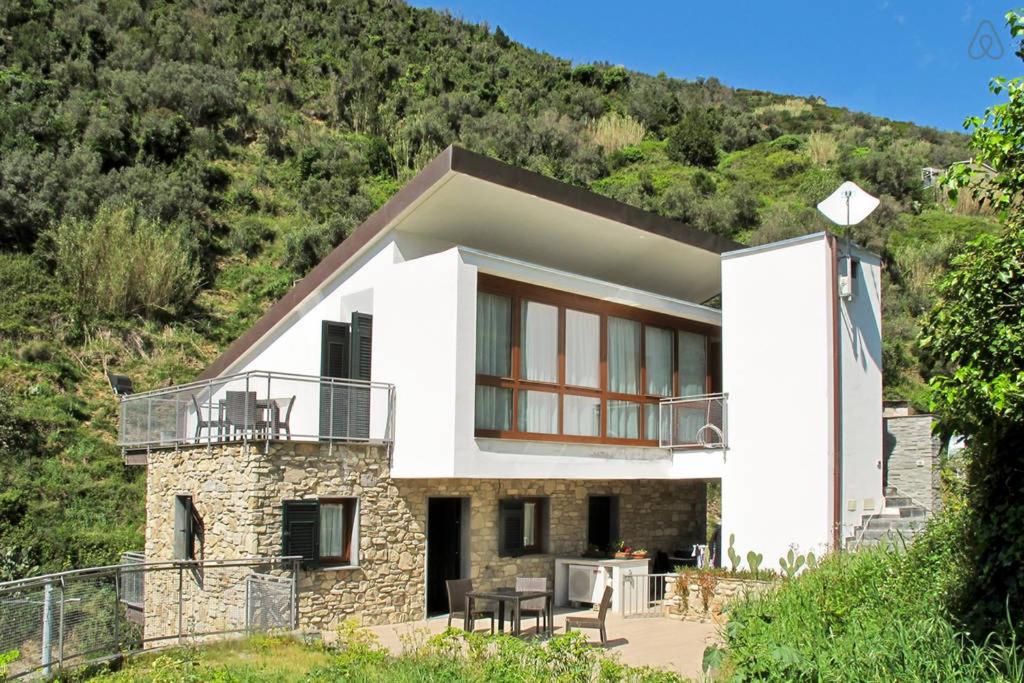 una casa al lado de una montaña en Apartments Le Terrazze, en Vernazza