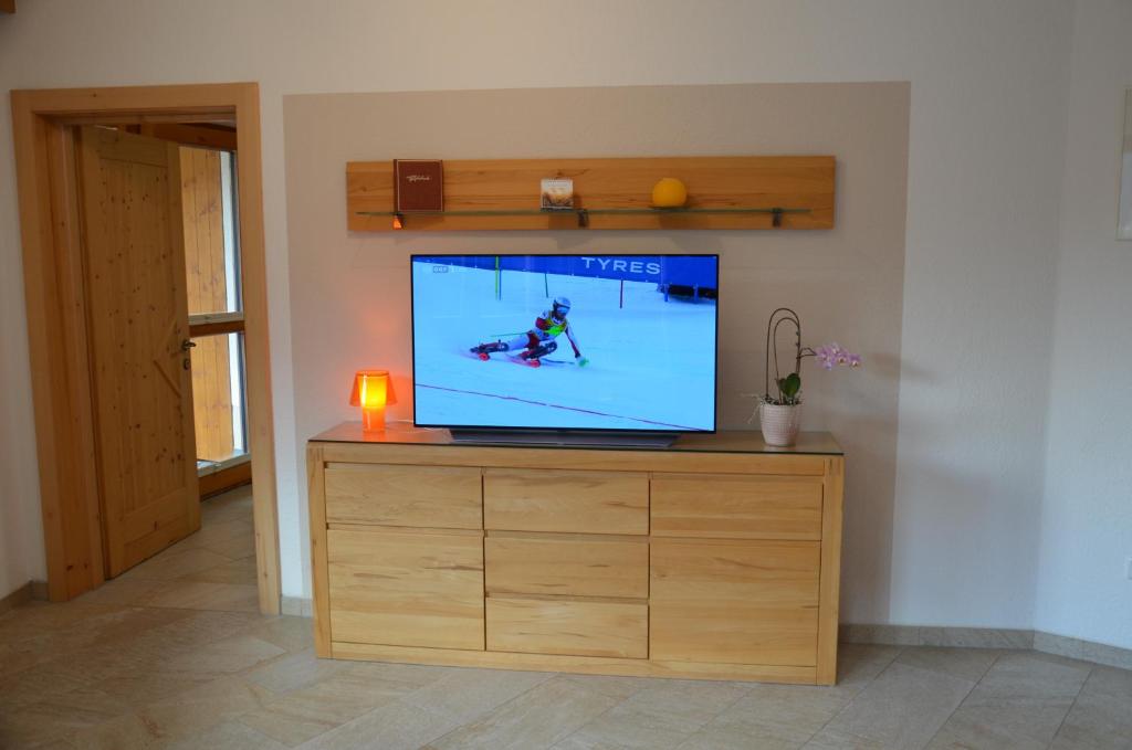 TV a/nebo společenská místnost v ubytování Apart Franziska