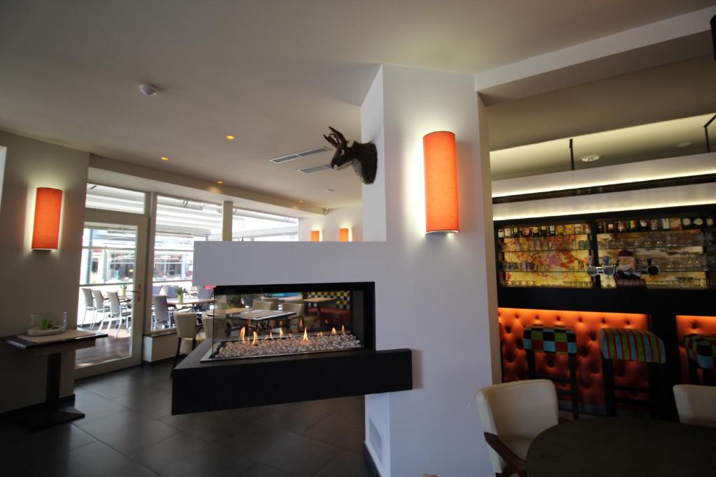 Lounge nebo bar v ubytování Hotel La Terrasse