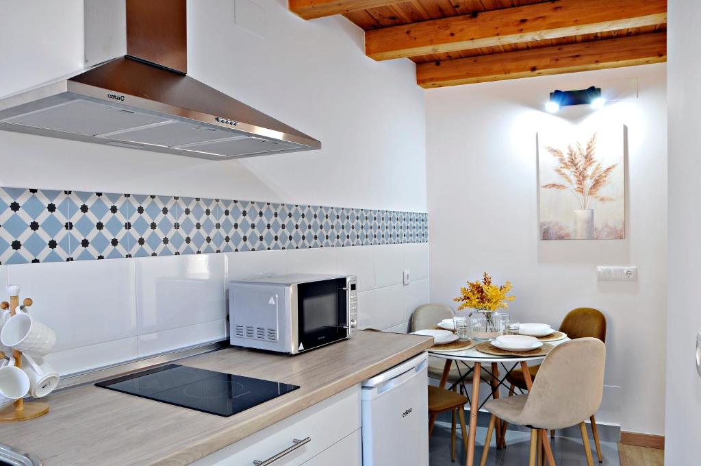 Kuchyň nebo kuchyňský kout v ubytování Apartamentos Turaca