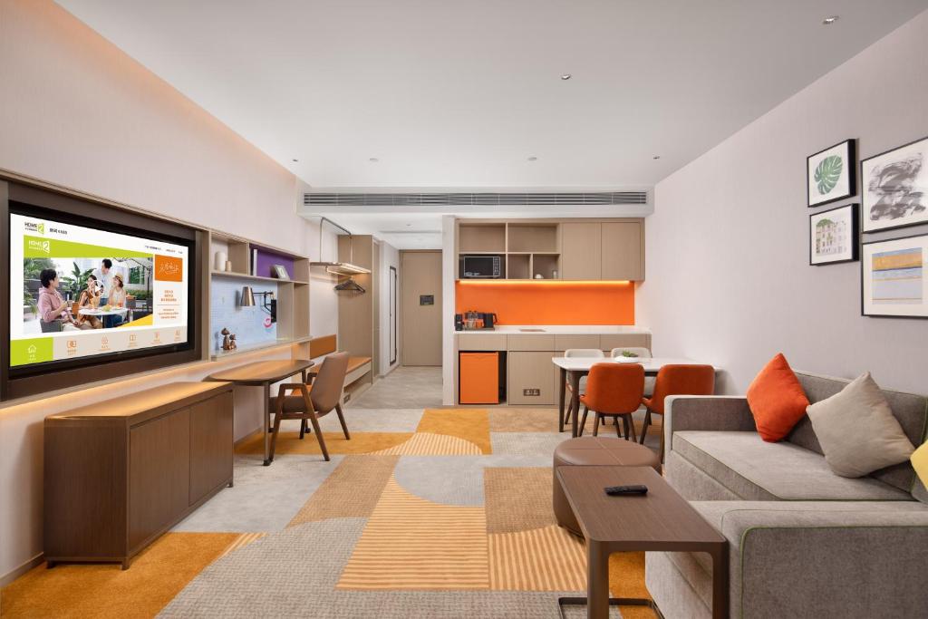 TV o dispositivi per l'intrattenimento presso Home2 Suites By Hilton Shenzhen Dalang