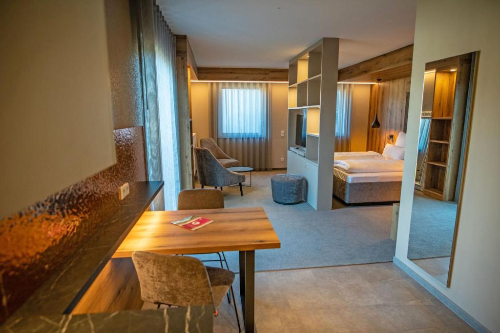 Postel nebo postele na pokoji v ubytování GUESTHOUSE FELSENLAND