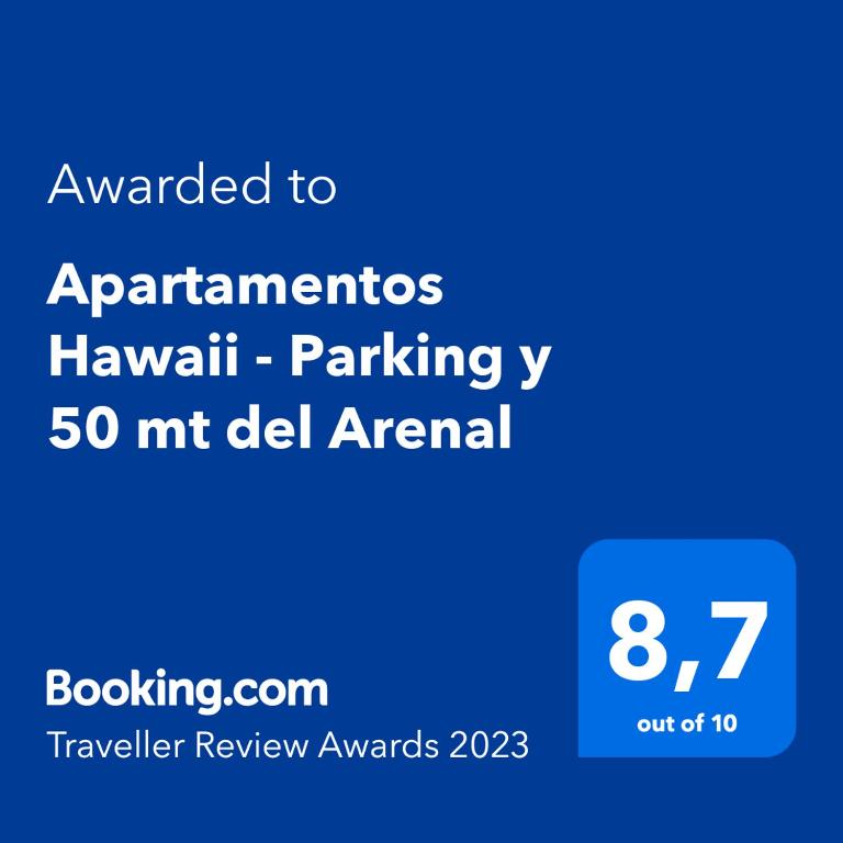 Certifikát, ocenenie alebo iný dokument vystavený v ubytovaní Apartamentos Hawaii - Parking y 50 mt del Arenal