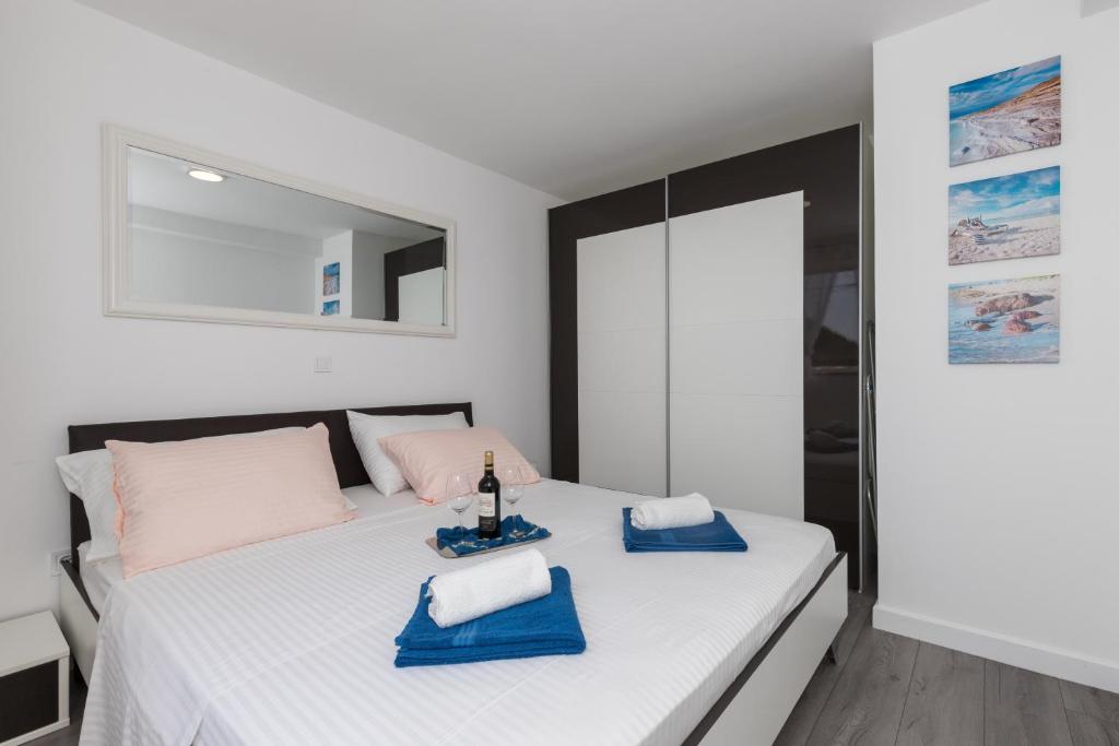 Posteľ alebo postele v izbe v ubytovaní Apartment Semi