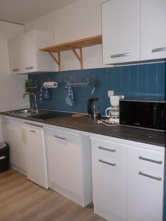 Kuchyňa alebo kuchynka v ubytovaní Gentlemen appartement au premier étage à 50 metres de la mer