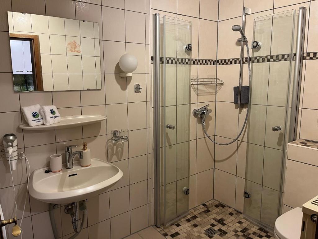 Koupelna v ubytování Ferienwohnung Rüth