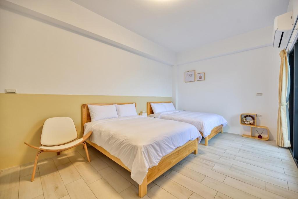 Postel nebo postele na pokoji v ubytování Sunny day B&B
