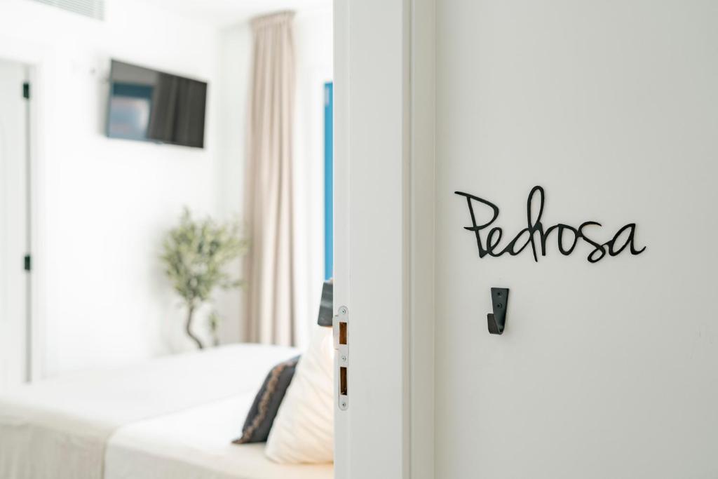 A bed or beds in a room at O mar de preciosa