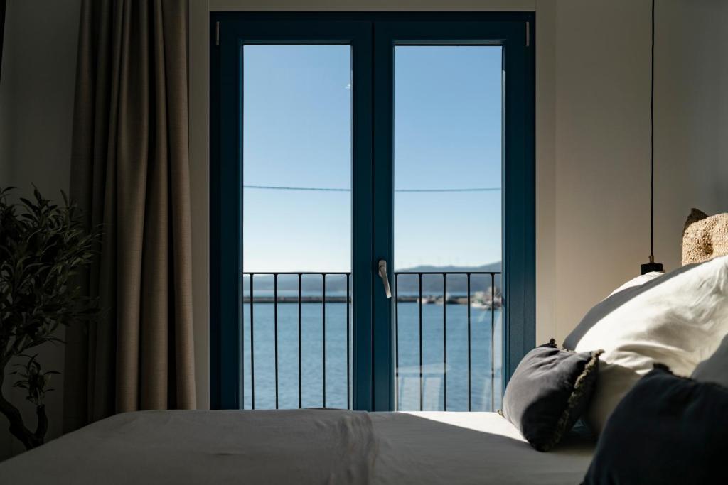 A bed or beds in a room at O mar de preciosa