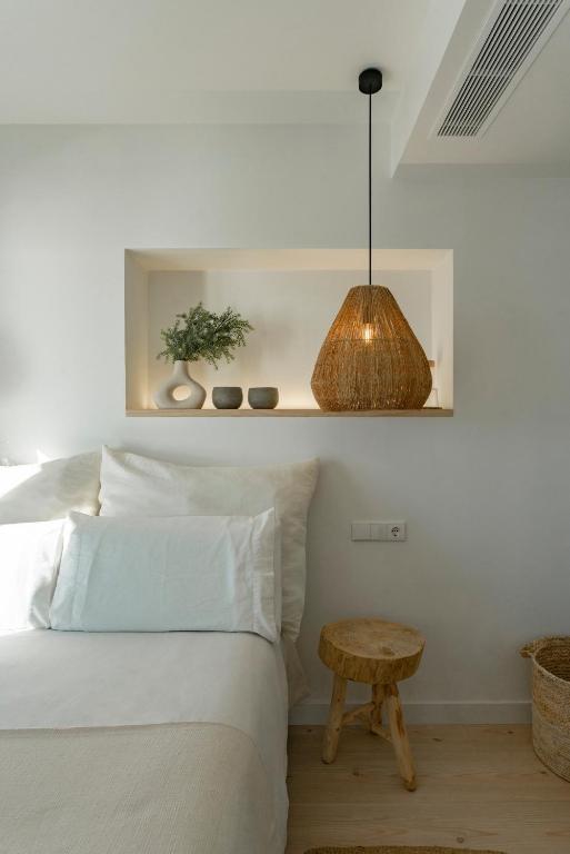 A bed or beds in a room at O mar de preciosa